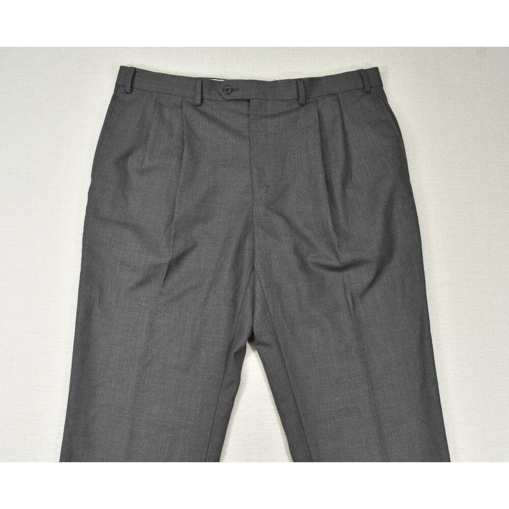 Lauren Ralph Lauren Gray Dress Slacks Pants 38x30 Pleated Front Charcoal